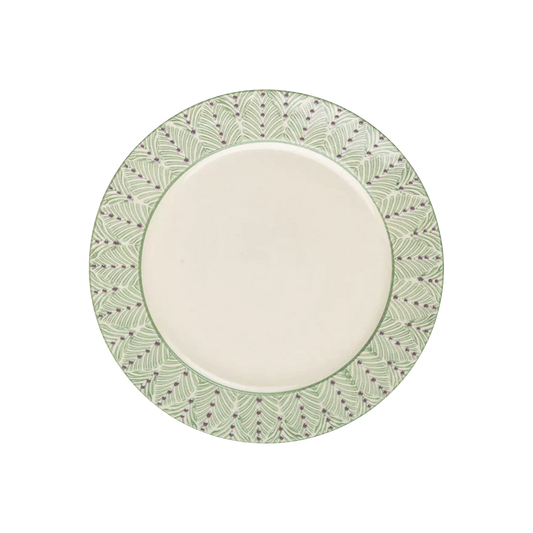 Mix - green stoneware dinner plate