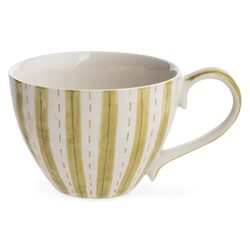 Watercolour - colored stoneware tea and coffee cup
