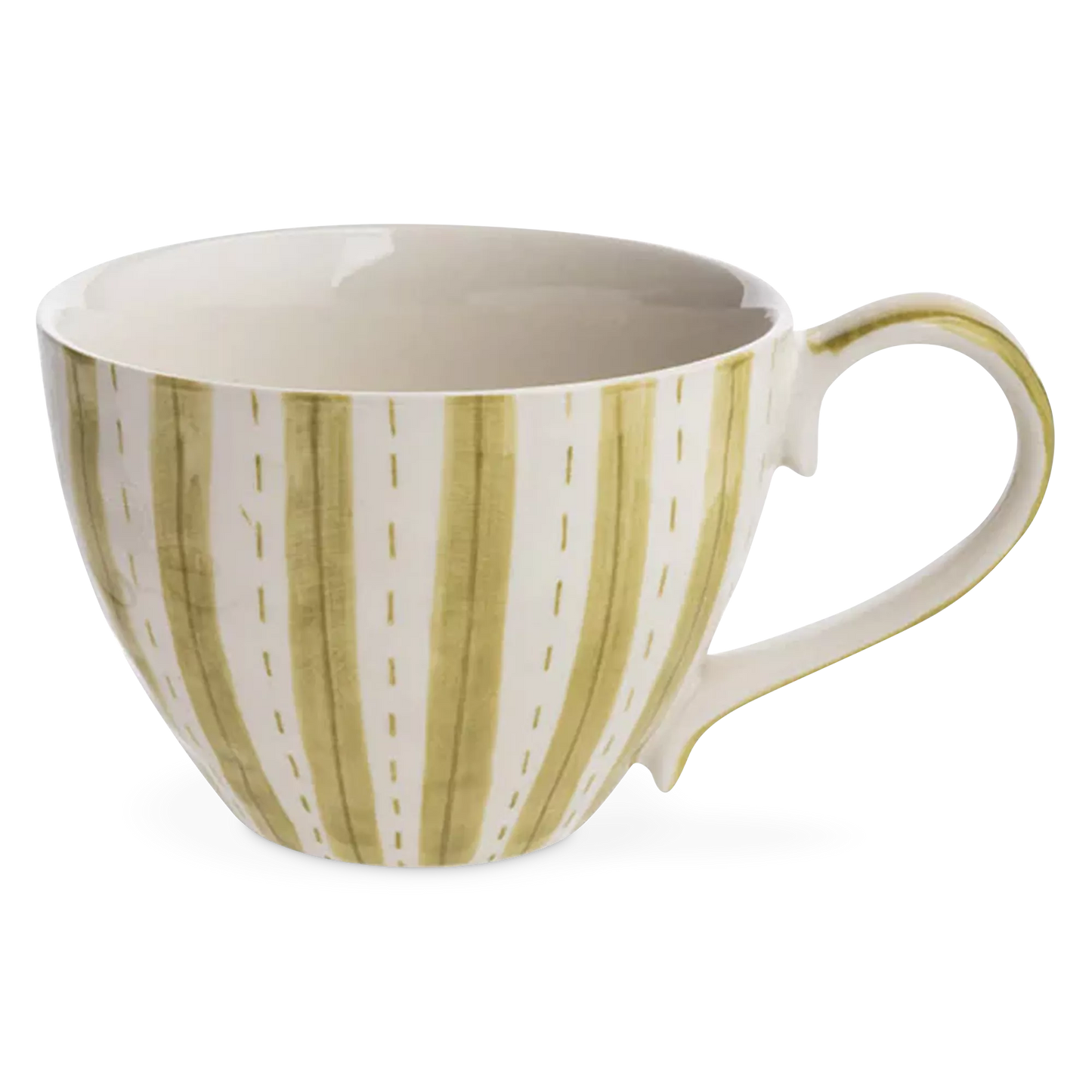 Watercolour - colored stoneware tea and coffee cup