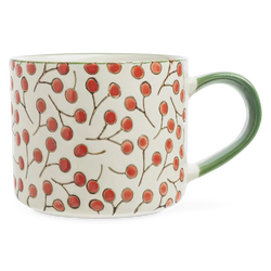 Vintage Garden - floral stoneware tea cup