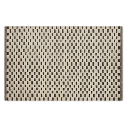 Ace - tapis en laine blanc et noir