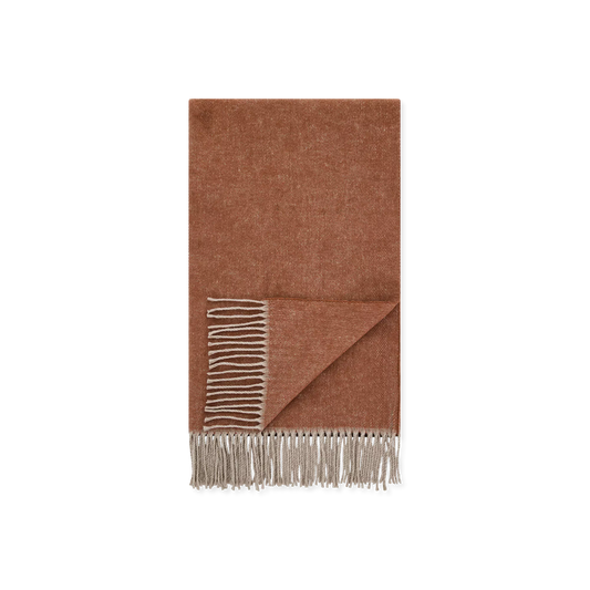 Structure - jeté en coton avec franges