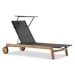 French Beauty - Chaise longue extérieure en teck