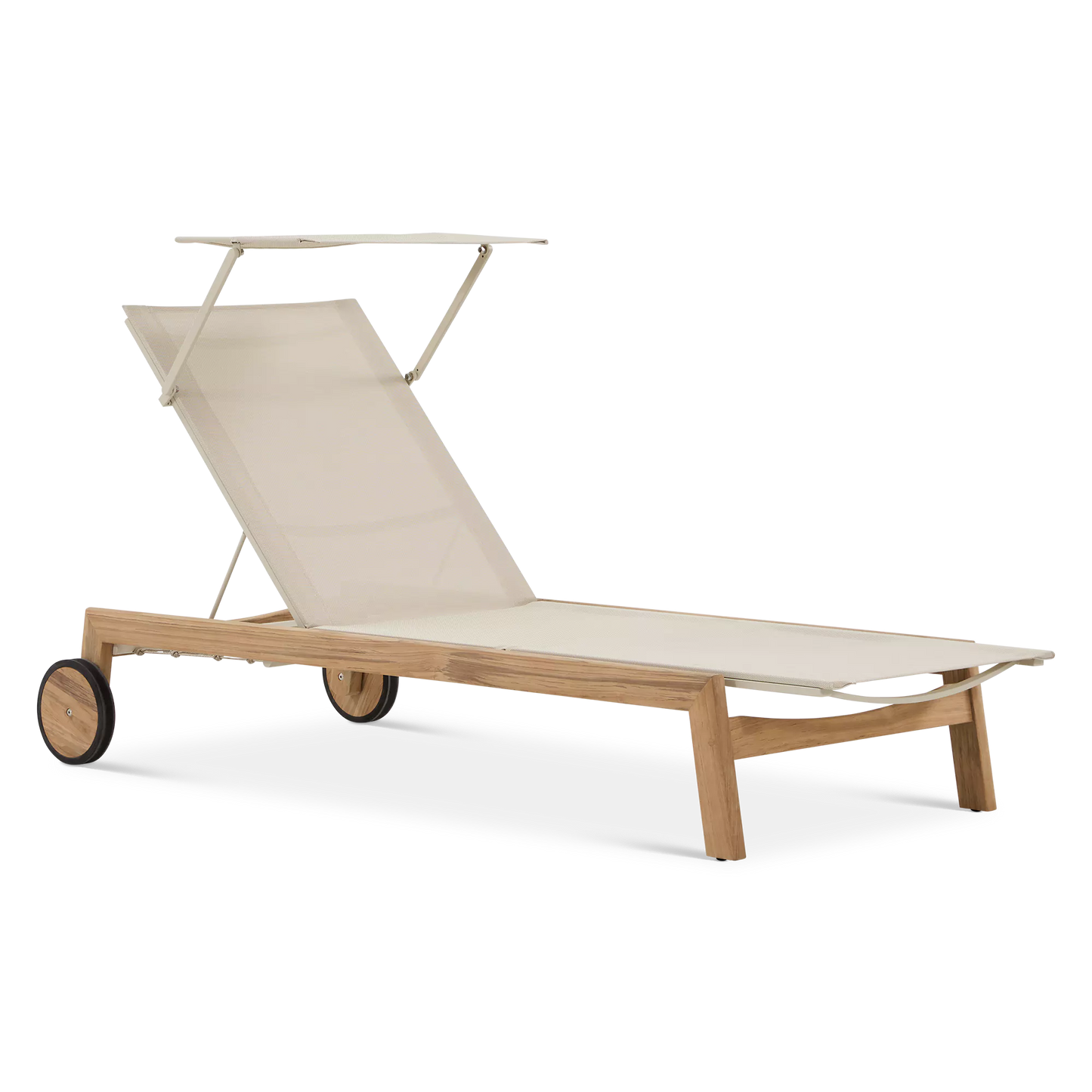 French Beauty - Chaise longue extérieure en teck