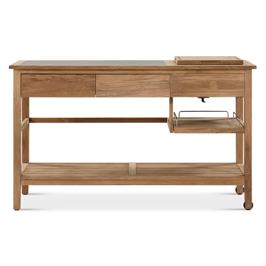 Happy Hour - Outdoor Teak Serving Cart