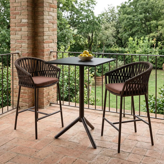 Four Seasons - Tabouret hauteur comptoir extérieur en corde