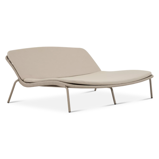 Good Vibes - Chaise longue double extérieure en corde