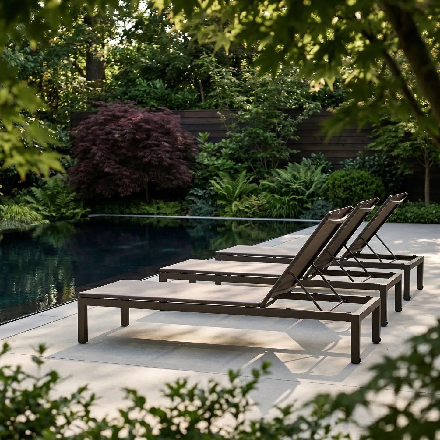 Cadzand - Chaise longue extérieure en textilène