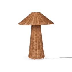 Dou - table lamp in natural woven rattan
