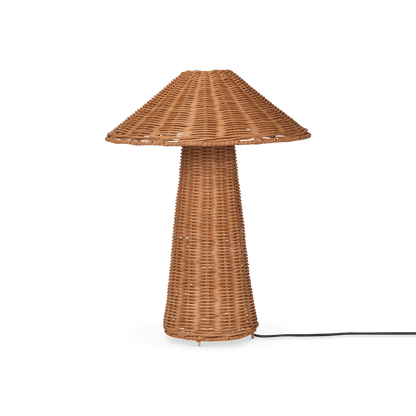 Dou - table lamp in natural woven rattan