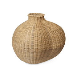 Bola - large woven rattan vase