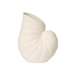 Shell - off-white ceramic decorative vase