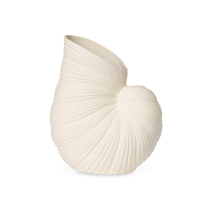 Shell - off-white ceramic decorative vase