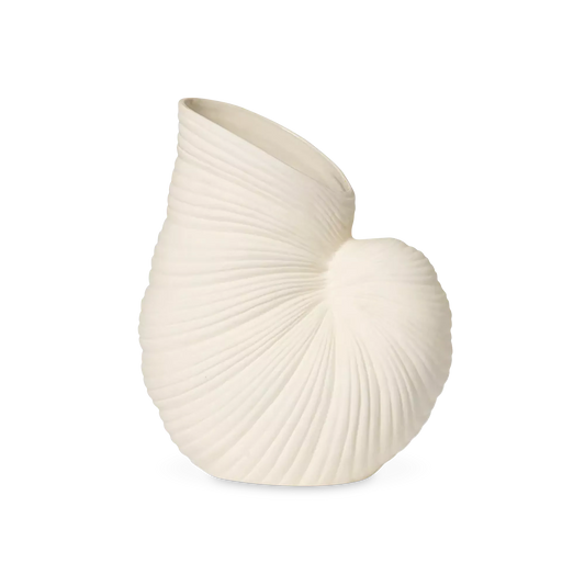 Shell - off-white ceramic decorative vase