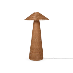 Dou - lampe sur pied en rotin tressé naturel