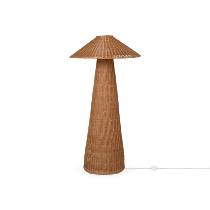 Dou - lampe sur pied en rotin tressé naturel