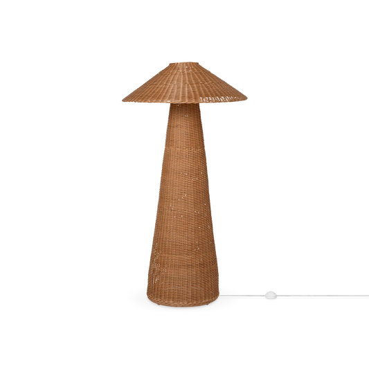 Dou - lampe sur pied en rotin tressé naturel