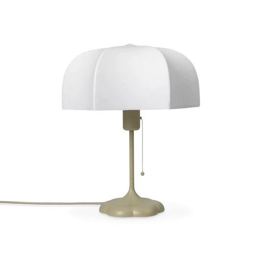 Poem - lampe de table baroque avec abat-jour blanc