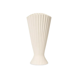 Fountain - vase moderne en céramique blanche avec plis