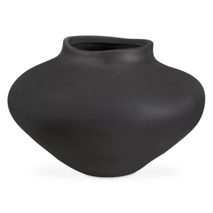 Cipher - black ceramic vase