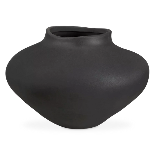 Cipher - black ceramic vase