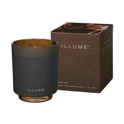 Woodfire - Illume Candle in Frosted Glass Jar