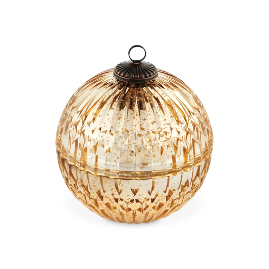 Noble Holiday - Gold Christmas Ornament Candle