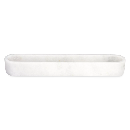 Biscuit - white marble serving tray