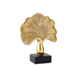 Floriane - golden flower decorative sculpture