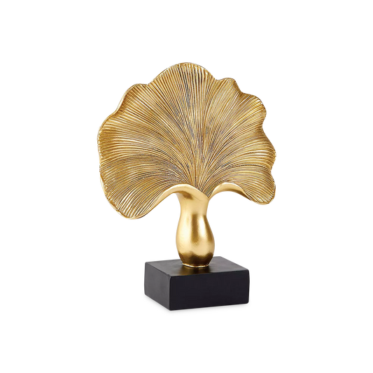 Floriane - golden flower decorative sculpture