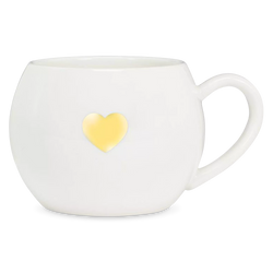 Ball Mug with Gold Heart 16 oz