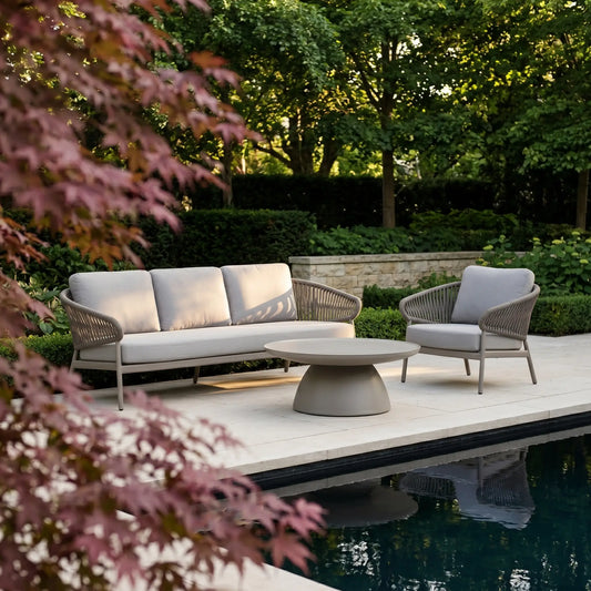 Milkshake - Ensemble Canapé et fauteuil extérieur en corde