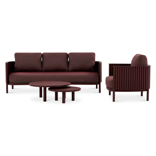 Corail - Ensemble Canapé et fauteuil extérieur en aluminium