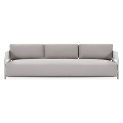 Polo - Outdoor 3-Seater Sofa in Aluminium