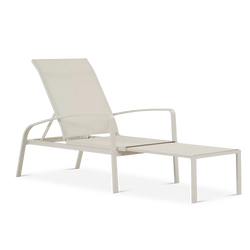 Luis - Chaise transat extérieure en aluminium