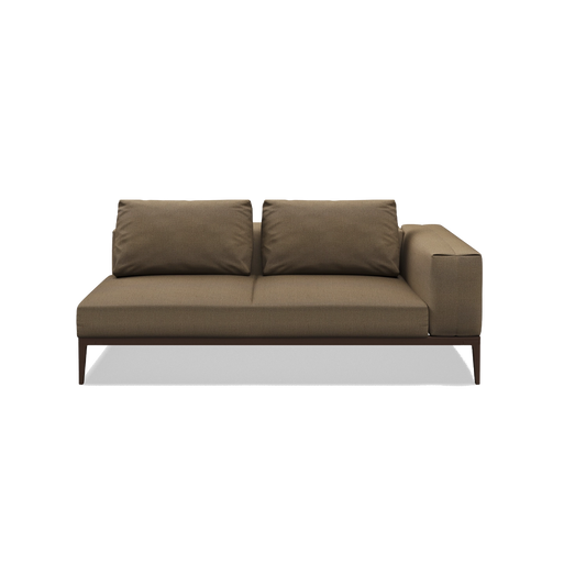 Grid - Outdoor Fabric Modular Sofa with Arm by Gloster