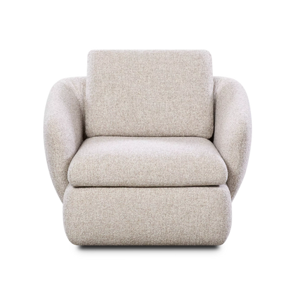 Duval - Swivel Fabric Armchair by Trica