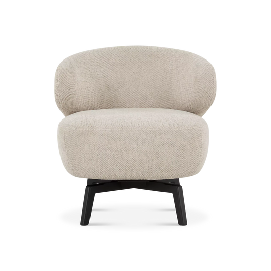 Aila - Swivel Fabric Armchair by Furninova