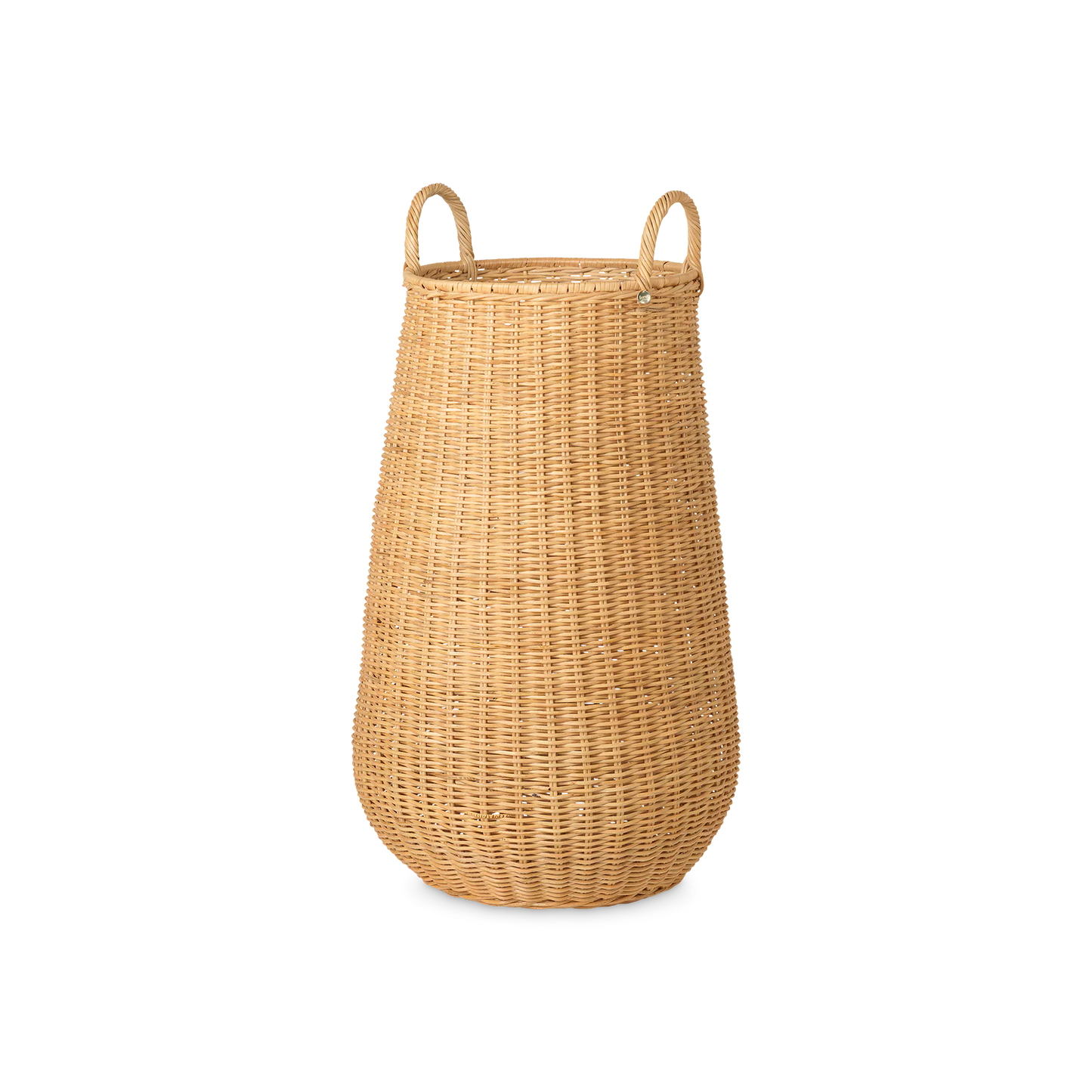 Panier à linge haut en rotin naturel