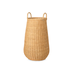 Panier à linge haut en rotin naturel