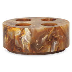 Mist - Marble-Effect Resin Multi Toothbrush Holder