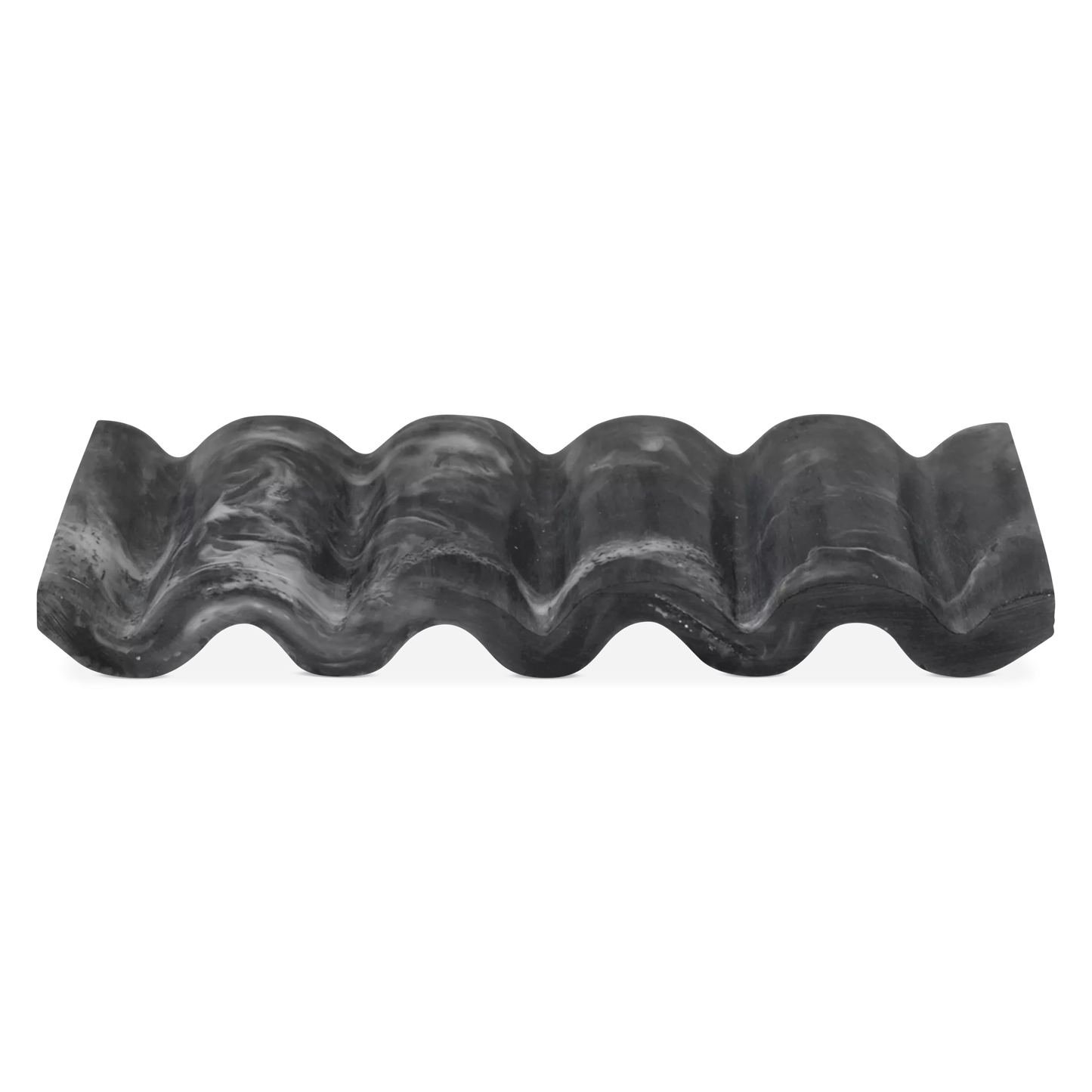 Mist - Sculpted Marble-Effect Resin Soap Dish
