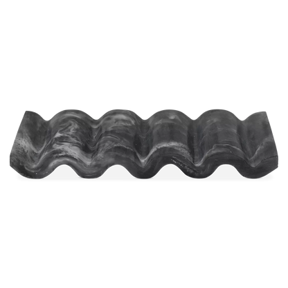 Mist - Sculpted Marble-Effect Resin Soap Dish