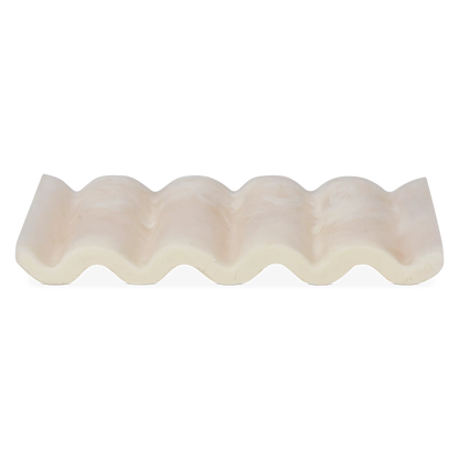 Mist - Sculpted Marble-Effect Resin Soap Dish