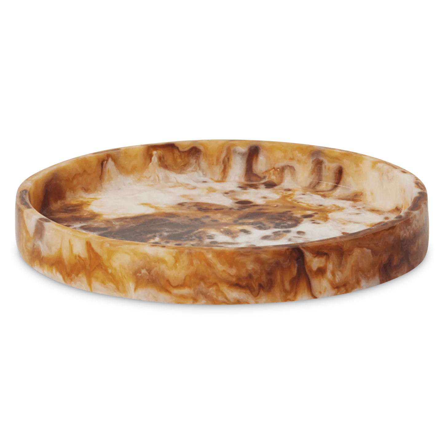 Mist - Marble-Effect Resin Round Tray