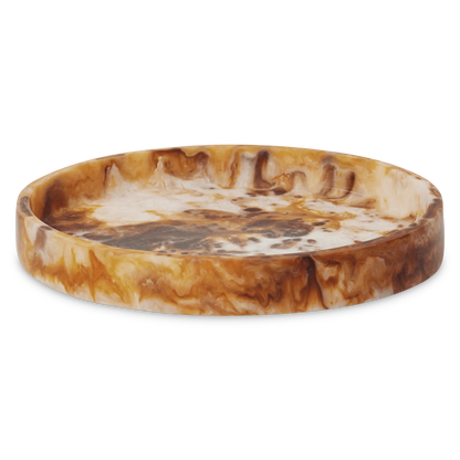 Mist - Marble-Effect Resin Round Tray