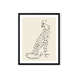 Leopard - tableau graphique stylisé d’un léopard