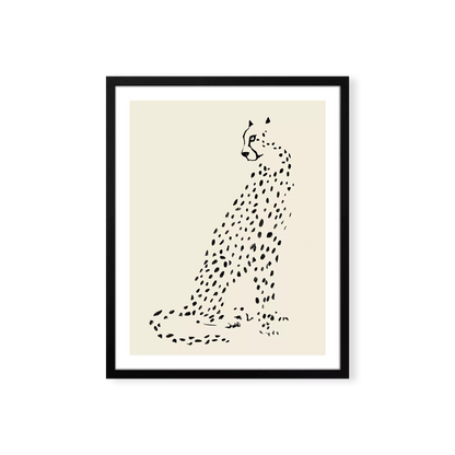 Leopard - tableau graphique stylisé d’un léopard