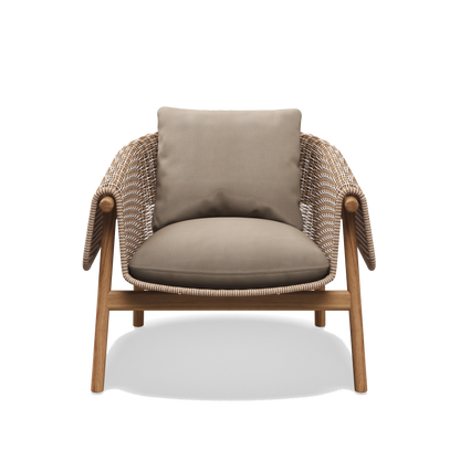 Wrap - Outdoor Wicker Lounge Chair by Gloster