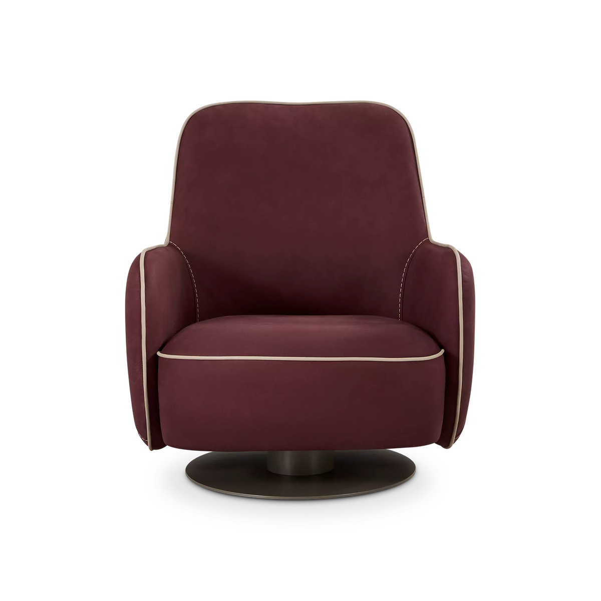 Frida - Fauteuil pivotant en cuir par Gamma